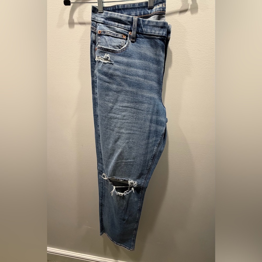 American Eagle 🦅 Stretch Curvy Ripped Straight Jean - Picture 7 of 10